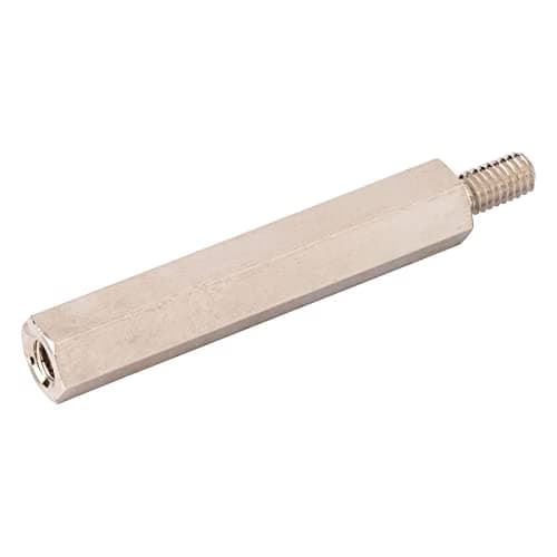 Image of R-TECH 524387 Hex Threaded M-F Spacer Brass 7mm A/F M4 40mm - Pack of 25