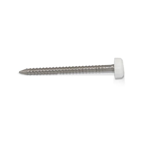 Image of HomeSmart UPVC Panel Pins 30mm Poly Top Pins Nails Plastic Headed Fascia Fixings Strop Grip Durable Stainless Steel Roofing Nails Secure Hold PVC Cladding Pins for Home Projects (1000, 30mm)