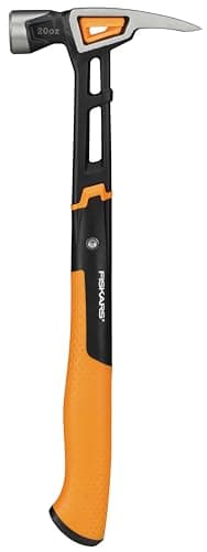 Image of Fiskars Universal Hammer IsoCore XL for driving nails, Length: 39 cm, Weight: 0.95 kg, Black/Orange, 1020215