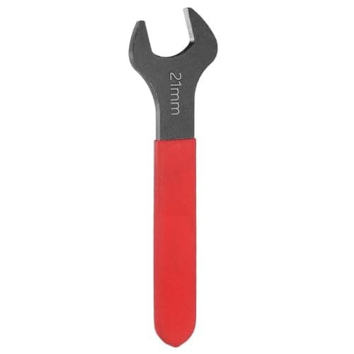 Image of sourcing map Single Open End Wrench 21mm Metric 15 Degree Offset Angle U-Shaped Open Ended Spanner Small Flat Head Blackening Wrench with Red Shank for Automotive Repair Furniture Assembly