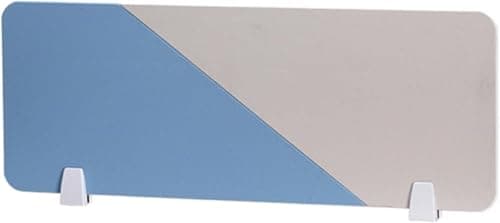 Image of GJMSSMY Blue Desk Divider - 30 cm High Office Partition Panel, Furniture Separator (80 x 30 cm) - Perfect for Home Office & Workspace nization