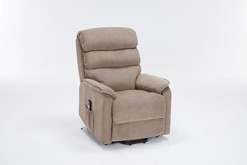 Image of Angel Mobility CAMBRIDGE Fabric BROWN FABRIC RISE RECLINER ARMCHAIR ELECTRIC LIFT RISER CHAIR