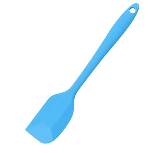 Image of Large Silicone Spatula, GLADPRESIT 446°F Heat Resistant Spatula Seamless Non-Stick Kitchen Utensils Cake Baking Tools for Scraping and Mixing (Blue)