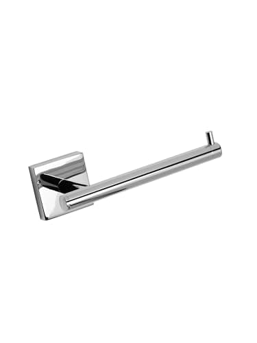Image of Croydex Chester Toilet Roll Holder - Durable Zinc Alloy, Quality Chrome Finish, Bathroom Storage Solution, Flexi-Fix Accessories, Easy to Fit, Screw or Glue Installation, All Fixings Included