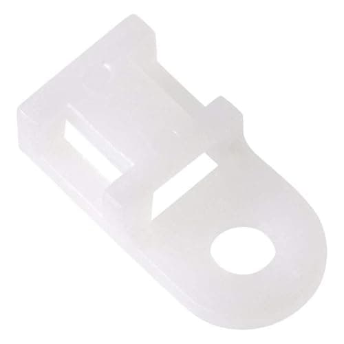 Image of TA-VIGOR 50Pcs Nylon Cable Tie Mount Base, 19.6mmx9.5mmx5mm Saddle Type Mount Wire Holder, Cable Zip Ties, Adjustable Cable Tie Holder with Screws and Ties for Wire and Cable Tidy, White