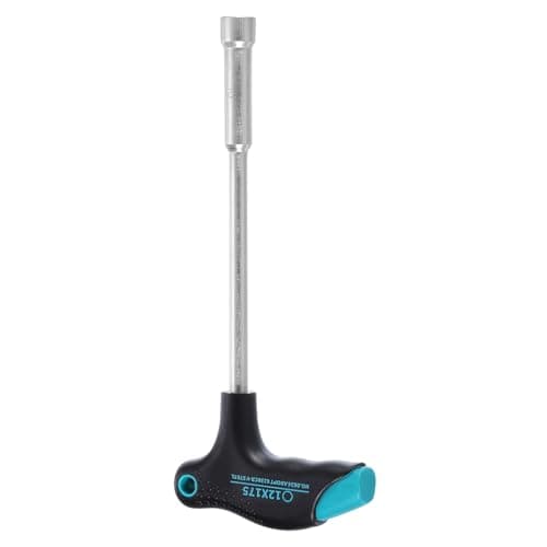 Image of sourcing map T-Handle Metric Nut Driver 12mm Dia 175mm Shank 6 Point Hex Socket Screwdriver with Non-Slip Handle for Tightening and Loosening Fasteners