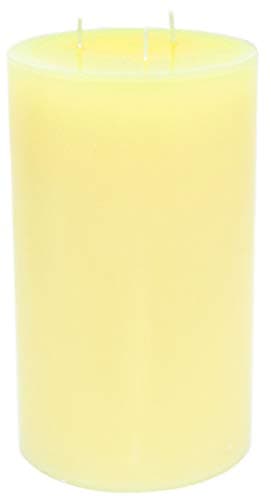 Image of Carousel Home and Gifts Elegant Handcrafted 3 Wick Cream Pillar Candle ~ Extra Large Ivory Wax Church Candle 23cm