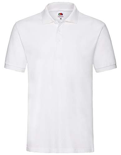 Image of Fruit of the Loom Premium Mens Short Sleeve Polo Shirt (3XL) (White)