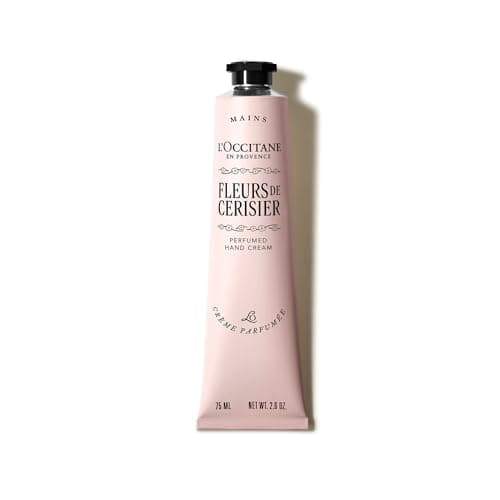 Image of L'OCCITANE - Fleurs de Cerisier (Cherry Blossom) Hand Cream - 75 ml - Light texture and delicate fragrance - Made in France