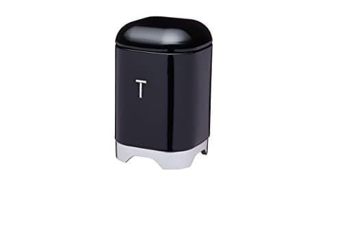 Image of KitchenCraft Lovello Tea Caddy, 11 x 19 cm (4.5" x 7.5") - Midnight Black