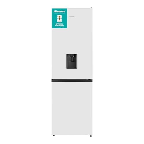 Image of Hisense RB390N4WWE 60 cm Freestanding 60/40 Fridge Freezer - 304 litre Capacity - Total No Frost - Non-Plumbed Water Dispenser - White - F Rated