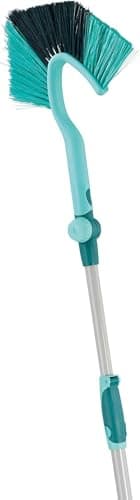 Image of Leifheit Dusty Telescopic Cobweb Duster, Cobweb Brush with Extendable Handle, Broom with Adjustable Angle Joint for Cleaning Corners, 1.3-2.2 m, Blue