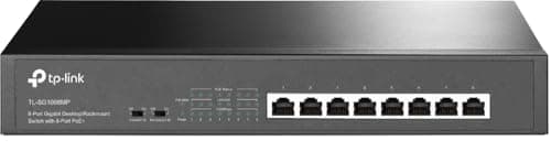 Image of TP-Link PoE Switch (TL-SG1008MP V2) 8 Gigabit ports, 8 PoE+ ports, 153W for all PoE ports, Metal housing, Easy installation, ideal for creating a versatile and reliable surveillance network