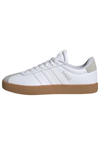Image of adidas Women's VL Court 3.0 Shoes, FTWR White/FTWR White/Silver met., 5 UK