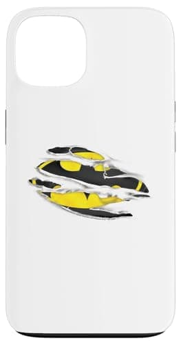 Image of Batman Symbol Emblem Torn Rip Logo Nightfall Battle Case for iPhone 13