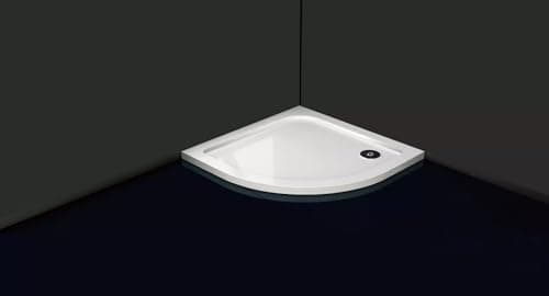 Image of Quadrant Shower Enclosure 800mm White Stone Tray (800 x 800mm Shower Tray)