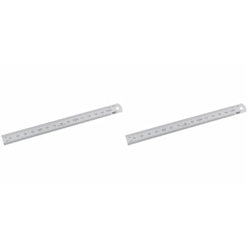 Image of Draper 22670 SSR6B Expert Stainless Steel Rule, 150mm, Blue (Pack of 2)