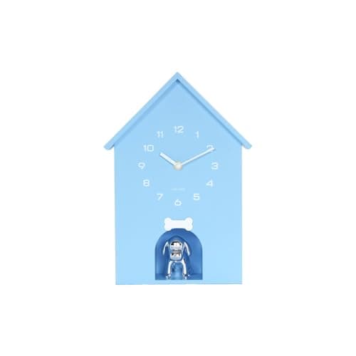 Image of Karlsson Wall Clock Dog House - Blue - 24.9 x 9 x 27 cm - Rectangle - Plastic - Wall Clock Modern Living Room - Wall Clocks