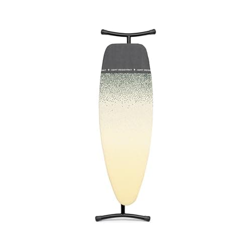 Image of Brabantia - Ironing Board D - Heat Resistant Steam Iron Zone - Adjustable Height - Non-Slip Rubber Feet - 100% Fairtrade Cotton Cover with Foam Layer - Foldable XL Unit - New Dawn - Size D (135x45 cm)
