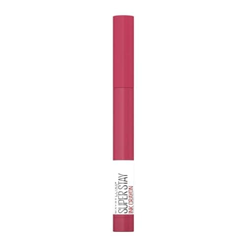 Image of Maybelline Lipstick, Superstay Matte Ink Crayon Longlasting Pink Lipstick with Precision Applicator, Intense Matte Shade, Upto 8 Hour Wear, Shade: 80 Run The World, 22.0 ml