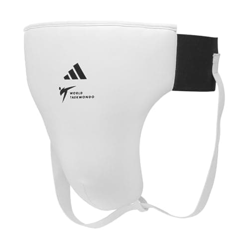 Image of adidas Men’s WT Groin Guard - Martial Arts Groin Protectors, Elasticated Material with Reinforced Cup, Suitable for Taekwondo, MMA, and Other Contact Sports - White, Medium