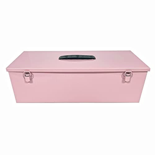 Image of Cathedral Products | Multi Use Hobby & Tool Box - Classic Retro Tool Chest with Double Toggle Closure - Pastel Pink