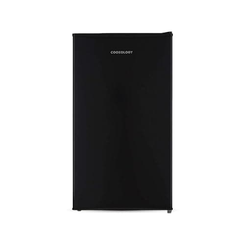 Image of Cookology UCIF93BK Freestanding under counter Fridge in Black - 93 Litre Capacity - Adjustable Temperature Control & Legs - With Chiller Box