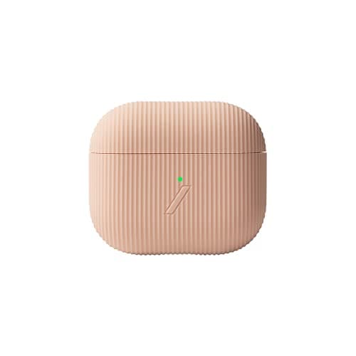 Image of Native Union Curve Case for AirPods (3rd Gen) – Sleek Textured Silicone Case – Compatible with Qi Wireless Charging – For AirPods (Peach)