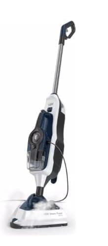 Image of Vax Steam Fresh Total Home Steam Cleaner, Portable Handheld and Floor Steam Mop, Detergent and 17 Accessories for the Oven, Bathroom and Home, Easy to Carry, 1600W, 4.63kg, White/Blue, CDST-SFXT