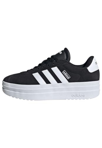 Image of adidas Women's VL Court Bold Shoes, Core Black/Cloud White/Cloud White, 7 UK
