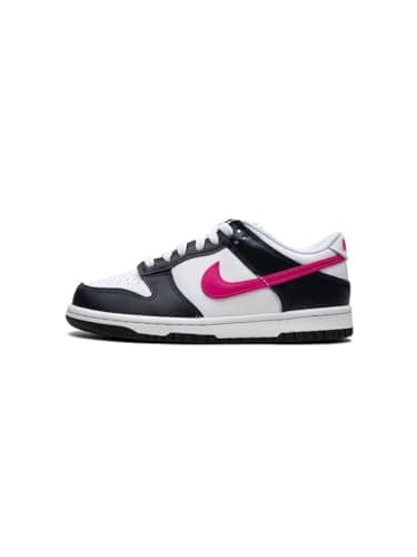 Image of Nike Dunk Low (GS), Children's and Youth Sneakers, White Black Fuchsia, 6 UK