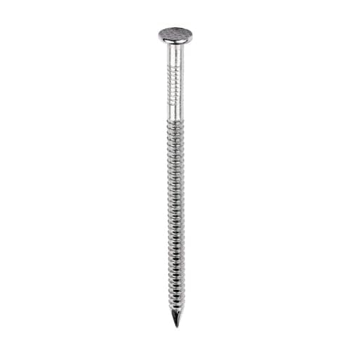 Image of 1KG [FIXINGS DIRECT] Stainless Steel Annular Ring Shank Nails | Corrosion Resistant Round Head Nails for Fencing, Decking, Outdoor Wood Ring Shank & Annular Nails for External Use (3.35 x 65mm (1KG))