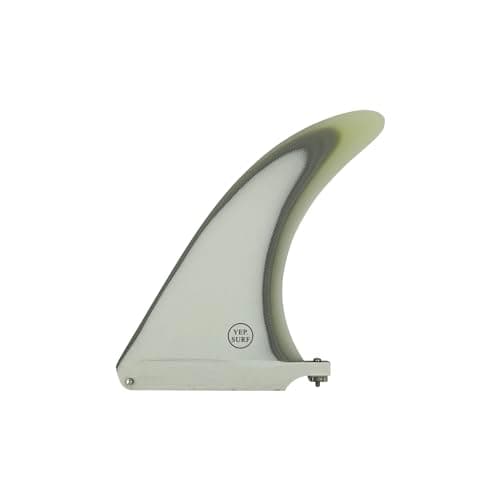 Image of UP SURF Classic Surfboard Center Single Fin Fiberglass 7 Inch - 10.25 Inch (White 8 inch)