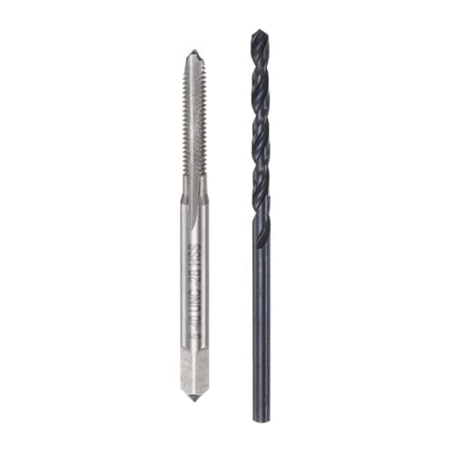 Image of sourcing map Tap and Drill Bit Set, 5-40 UNC Thread Tap & 3/32" Black Oxide Twist Drill Bit, Straight Flute Tap Tapping Threading Repair Tool Kit