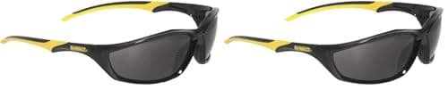 Image of DEWALT Router Smoke Ploycarbon Safety Glasses - Yellow/Smoke, One Size (Pack of 2)