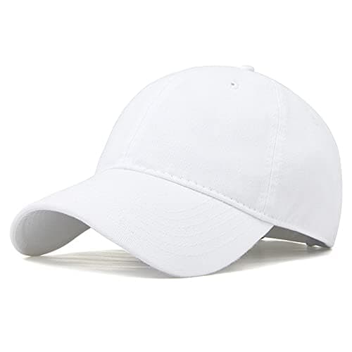 Image of I Kua Fly Baseball Cap Unisex Casual Outdoor Sports Hat Adjustable Baseball Cap for Men Women (White)