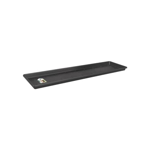 Image of elho Green Basics Trough Saucer 50 - Saucer for Balcony & Outdoor - Ø 47.3 x H 2.5 cm - Black/Living Black