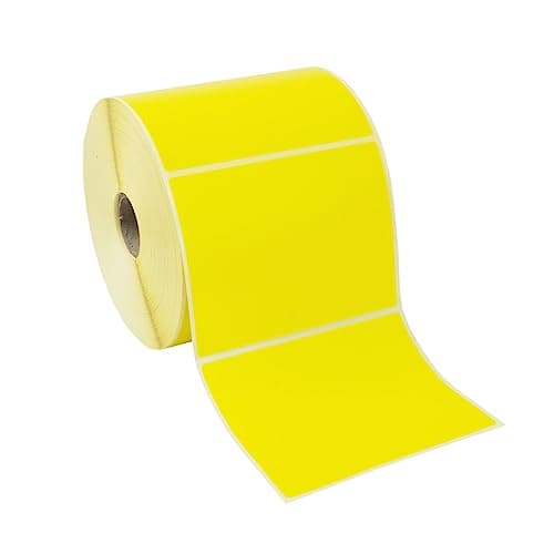 Image of 1,000 x 100mm x 75mm Yellow Direct Thermal Labels. Compatible with Many Direct Thermal Label Printers.