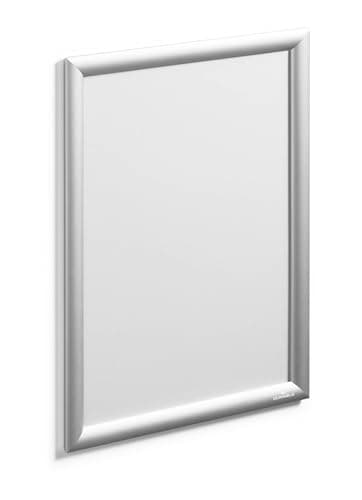 Image of Durable Aluminium Snap Frame A3 - Silver - Pack of 1 - Wall Mounted Via Self-Adhesive Pads or Screw Set - For Displaying Menus, Posters, Safety Info, etc.