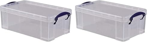 Image of Really Useful Plastic Storage Box 5 Litre Clear (Pack of 2)