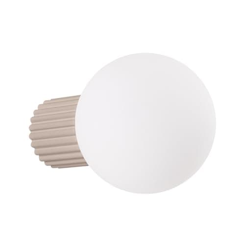 Image of SOLLUX lighting Wall Lights LED - Indoor Wall Lamp - Bedroom Living Room Hall - Decorative - Aluminium and Glass - 1-Light - LED Bulb - Taupe Halo