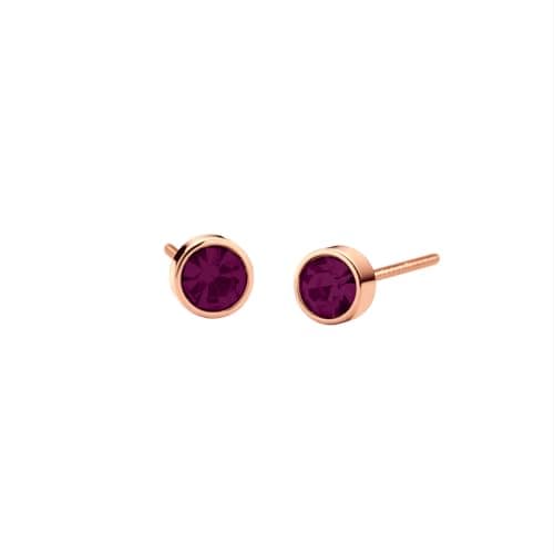 Image of BERING unisex earrings in shiny rose gold - Arctic Symphony Collection with stainless steel - 709-397-05