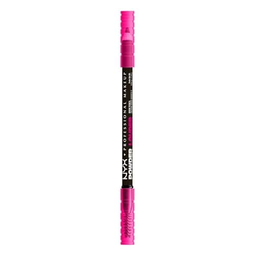 Image of NYX Professional Makeup Powder Louder Brow Pencil, Buildable Shades, Up to 12 Hours of Wear, Transfer and Fade Resistant, With Thickening Micro-Fibres, Vegan Formula, Shade: Black