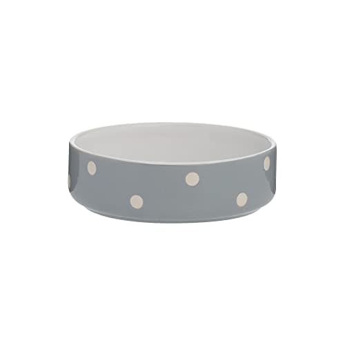 Image of Mason Cash Grey Polka Dot Pet Bowl, 13 cm