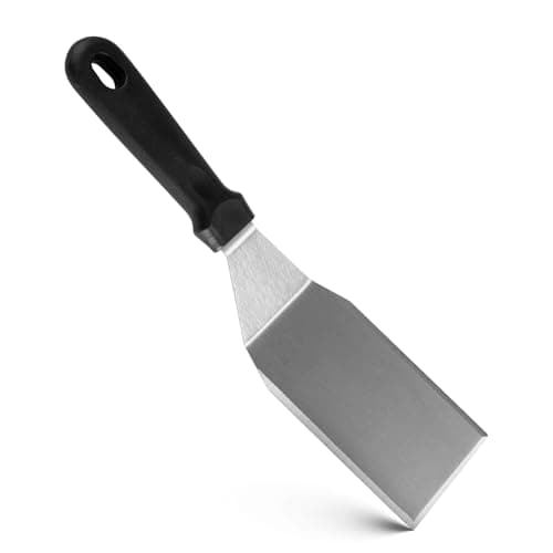 Image of Metal Stainless Steel Spatula Set, Includes Scraper, Pancake Flipper, and Hamburger Turner for Griddle BBQ Grill and Flat Top Cooking.