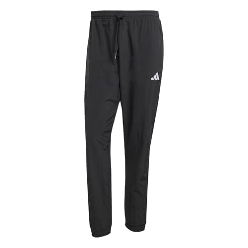 Image of adidas Men's Essentials Small Logo Woven Pant, Black/White, XL