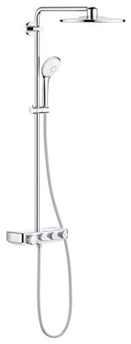 Image of GROHE Euphoria SmartControl 310 - Shower System Set with Exposed Cool Touch Thermostat (2 Spray Head Shower 31 cm, 3 Spray Hand Shower 11 cm, Horizontal 45cm Shower Arm, Hose 1.75 m), Chrome, 26507000