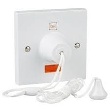 Image of CLICK PRW211 50A Double Pole Pullcord Switch with Mechanical 'On/Off' & Neon