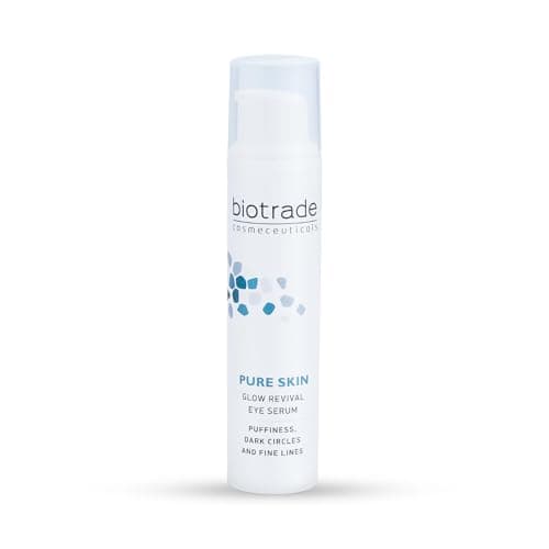 Image of Biotrade Pure Skin Glow Revival Eye Serum with Caffeine, Hyaluronic Acid, and Peptides – Daily Eye Cream for Puffiness, Dark Circles, and Fine Lines – 15mL