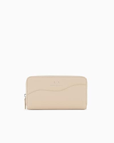 Image of Armani Exchange Women's Exchange Wave Continental Wallet Zip Around, Valley, Valley, One Size